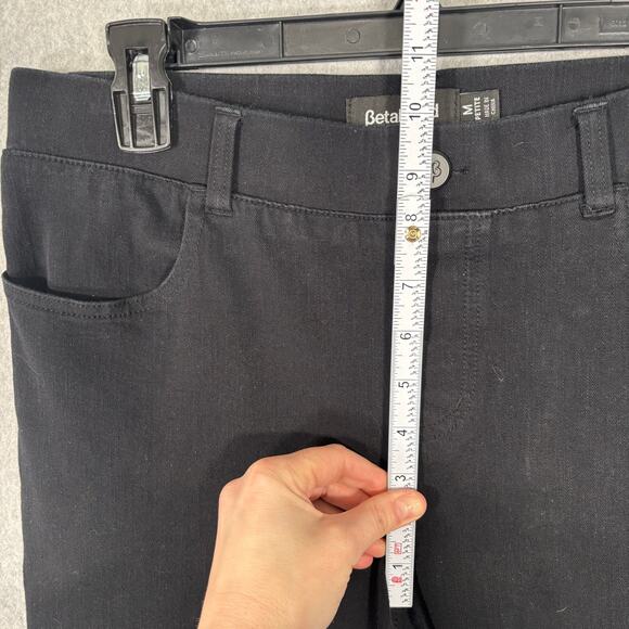 Betabrand Pants Women Medium Petite Black Jegging Ankle Straight Stretch Pull On - Picture 6 of 11